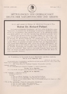 Mitteilungen der Gesellschaft Deutscher Naturforscher und Aerzte, 1. Jg. 1924, Mai, Nr 5.