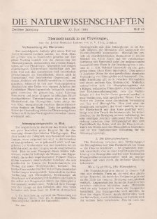 Die Naturwissenschaften. Wochenschrift..., 12. Jg. 1924, 27. Juni, Heft 26.