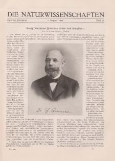 Die Naturwissenschaften. Wochenschrift..., 12. Jg. 1924, 1. August, Heft 31.