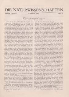 Die Naturwissenschaften. Wochenschrift..., 12. Jg. 1924, 17. Oktober, Heft 42.