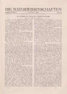 Die Naturwissenschaften. Wochenschrift..., 12. Jg. 1924, 31. Oktober, Heft 44.