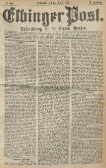 Elbinger Post, Nr. 86, Mittwoch 14 April 1875, 2 Jh