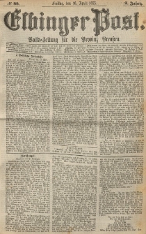 Elbinger Post, Nr. 88, Freitag 16 April 1875, 2 Jh