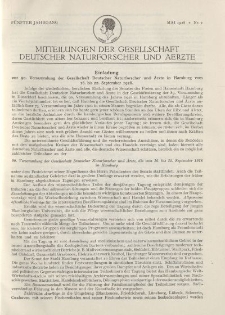 Mitteilungen der Gesellschaft Deutscher Naturforscher und Aerzte, 5. Jg. 1928, Mai, Nr 2.