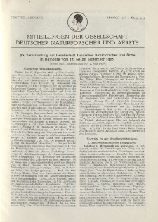 Mitteilungen der Gesellschaft Deutscher Naturforscher und Aerzte, 5. Jg. 1928, August, Nr 3-5.