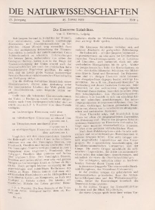 Die Naturwissenschaften. Wochenschrift..., 17. Jg. 1929, 25. Januar, Heft 4.