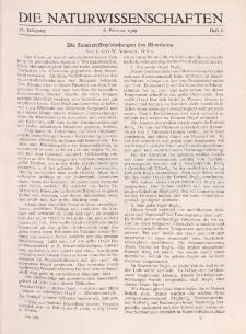 Die Naturwissenschaften. Wochenschrift..., 17. Jg. 1929, 8. Februar, Heft 6.