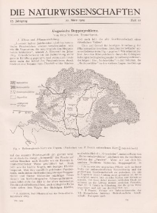 Die Naturwissenschaften. Wochenschrift..., 17. Jg. 1929, 22. März, Heft 12.
