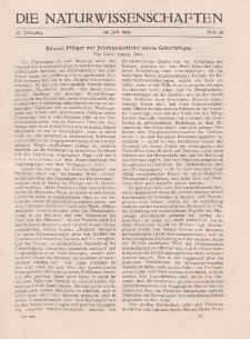 Die Naturwissenschaften. Wochenschrift..., 17. Jg. 1929, 12. Juli, Heft 28.