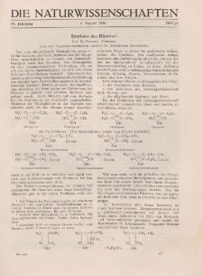 Die Naturwissenschaften. Wochenschrift..., 17. Jg. 1929, 2. August, Heft 31.