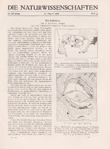 Die Naturwissenschaften. Wochenschrift..., 17. Jg. 1929, 23. August, Heft 34.