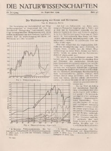 Die Naturwissenschaften. Wochenschrift..., 17. Jg. 1929, 20. September, Heft 38.
