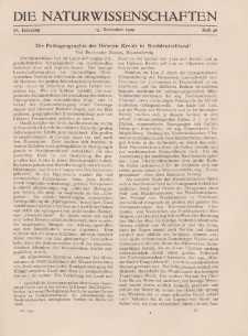 Die Naturwissenschaften. Wochenschrift..., 17. Jg. 1929, 15. November, Heft 46.