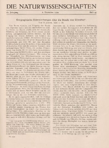 Die Naturwissenschaften. Wochenschrift..., 17. Jg. 1929, 6. Dezember, Heft 49.