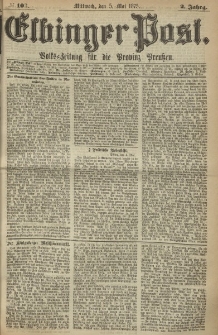 Elbinger Post, Nr. 103, Mittwoch 5 Mail 1875, 2 Jh