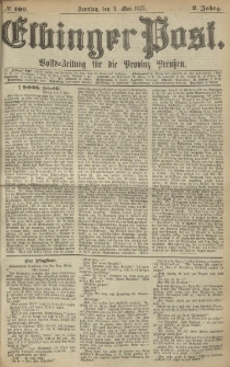 Elbinger Post, Nr. 106, Sonntag 9 Mail 1875, 2 Jh