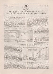 Mitteilungen der Gesellschaft Deutscher Naturforscher und Aerzte, 2. Jg. 1925, Mai, Nr 4/5.