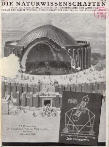 Die Naturwissenschaften. Wochenschrift..., 14. Jg. 1926, 17. September, Heft 38.