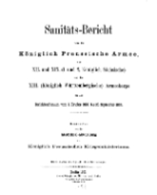 Sanitäts-Bericht über die Königlich Preussische Armee, 1898-1899