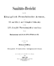Sanitäts-Bericht über die Königlich Preussische Armee, 1900-1901