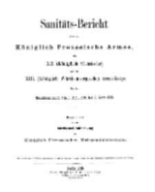 Sanitäts-Bericht über die Königlich Preussische Armee, 1890-1892