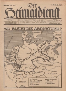 Der Heimatdienst : Mitteilungen der Reichszentrale für Heimatdienst, 7. Jahrgang, 1. Aprilheft 1927, Nr 7.