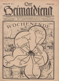 Der Heimatdienst : Mitteilungen der Reichszentrale für Heimatdienst, 7. Jahrgang, 1. Mailheft 1927, Nr 9.