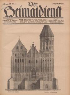 Der Heimatdienst : Mitteilungen der Reichszentrale für Heimatdienst, 7. Jahrgang, 1. Augustheft 1927, Nr 15.