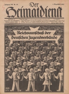 Der Heimatdienst : Mitteilungen der Reichszentrale für Heimatdienst, 7. Jahrgang, 2. Augustheft 1927, Nr 16.