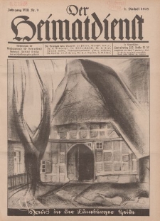 Der Heimatdienst : Mitteilungen der Reichszentrale für Heimatdienst, 8. Jahrgang, 1. Maiheft 1928, Nr 9.