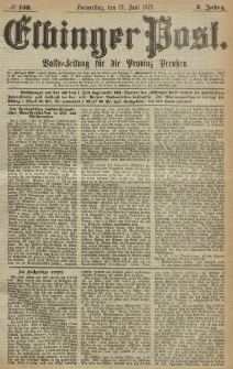 Elbinger Post, Nr. 138, Donnerstag 17 Juni 1875, 2 Jh