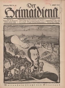 Der Heimatdienst : Mitteilungen der Reichszentrale für Heimatdienst, 8. Jahrgang, 2. Juliheft 1928, Nr 14.
