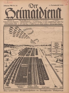 Der Heimatdienst : Mitteilungen der Reichszentrale für Heimatdienst, 8. Jahrgang, 2. Septemberheft 1928, Nr 18.