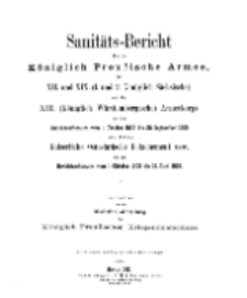 Sanitäts-Bericht über die Königlich Preussische Armee, 1908-1909