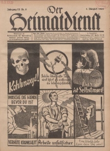 Der Heimatdienst : Mitteilungen der Reichszentrale für Heimatdienst, 9. Jahrgang, 1. Märzheft 1929, Nr 5.