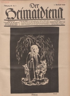 Der Heimatdienst : Mitteilungen der Reichszentrale für Heimatdienst, 9. Jahrgang, 1. Aprilheft 1929, Nr 7.