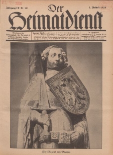 Der Heimatdienst : Mitteilungen der Reichszentrale für Heimatdienst, 9. Jahrgang, 2. Maiheft 1929, Nr 10.