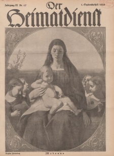 Der Heimatdienst : Mitteilungen der Reichszentrale für Heimatdienst, 9. Jahrgang, 1. Septemberheft 1929, Nr 17.