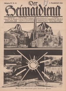 Der Heimatdienst : Mitteilungen der Reichszentrale für Heimatdienst, 9. Jahrgang, 1. Dezemberheft 1929, Nr 23.