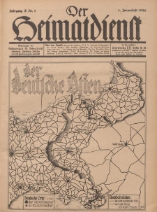 Der Heimatdienst : Mitteilungen der Reichszentrale für Heimatdienst, 10. Jahrgang, 1. Januarheft 1930, Nr 1.