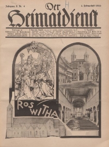 Der Heimatdienst : Mitteilungen der Reichszentrale für Heimatdienst, 10. Jahrgang, 2. Februarheft 1930, Nr 4.