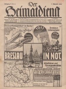 Der Heimatdienst : Mitteilungen der Reichszentrale für Heimatdienst, 10. Jahrgang, 2. Märzheft 1930, Nr 6.