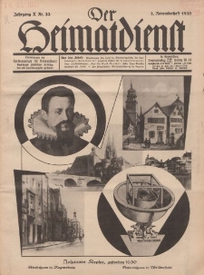 Der Heimatdienst : Mitteilungen der Reichszentrale für Heimatdienst, 10. Jahrgang, 2. Novemberheft 1930, Nr 22.