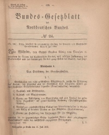 Bundes-Gesetzblatt des Norddeutschen Bundes, 1868, Nr 24.