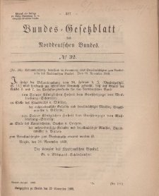 Bundes-Gesetzblatt des Norddeutschen Bundes, 1868, Nr 32.