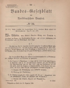 Bundes-Gesetzblatt des Norddeutschen Bundes, 1868, Nr 34.