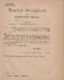 Bundes-Gesetzblatt des Norddeutschen Bundes, 1869, Nr 1.