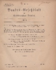 Bundes-Gesetzblatt des Norddeutschen Bundes, 1869, Nr 4.