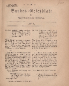 Bundes-Gesetzblatt des Norddeutschen Bundes, 1869, Nr 8.