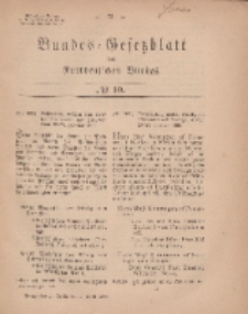 Bundes-Gesetzblatt des Norddeutschen Bundes, 1869, Nr 10.